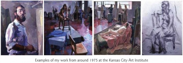 Examples of work from around 1975 at the Kansas City Art Institute